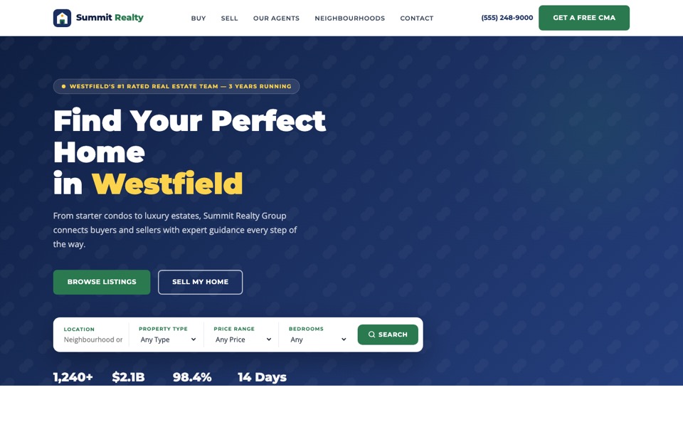 Summit Realty Group — Real Estate concept site